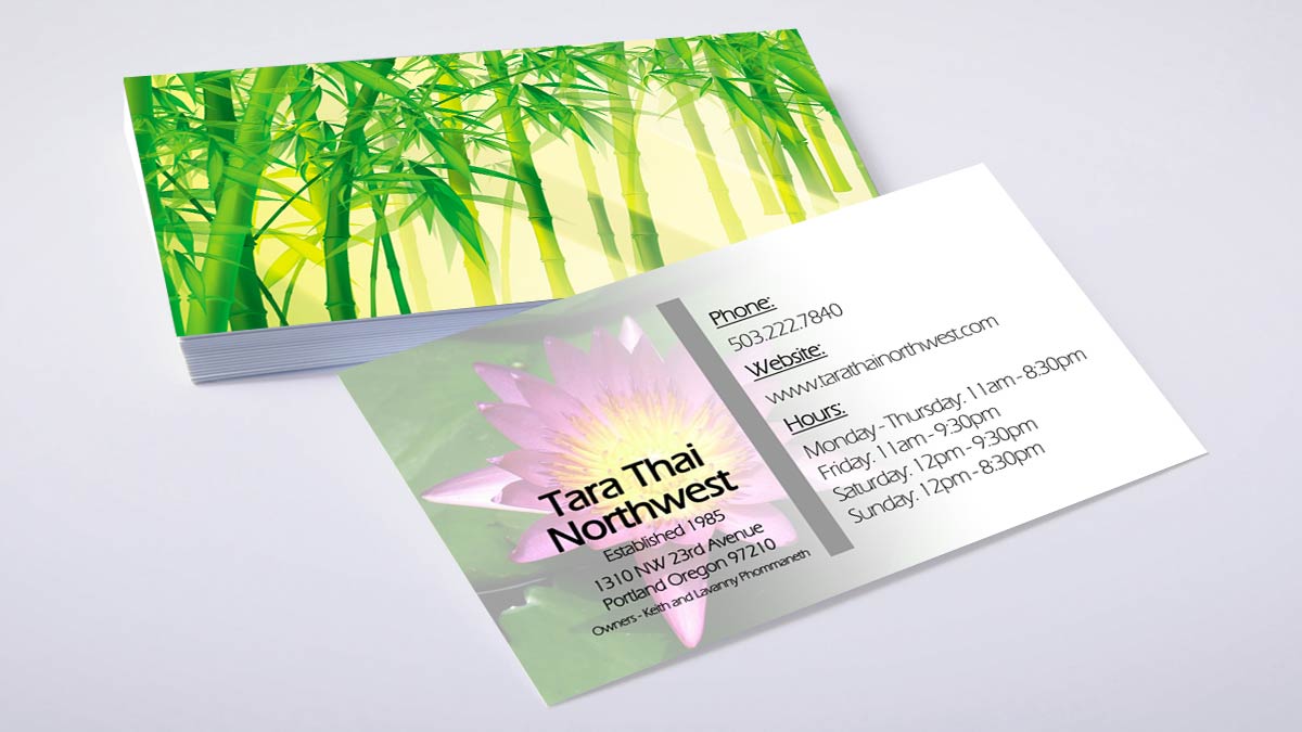 Tara Thai Northwest - Business Card