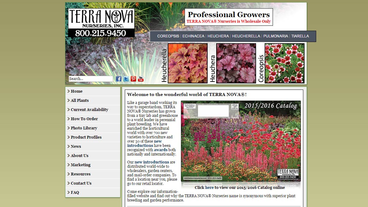 TERRA NOVA® Nurseries - Website